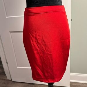 Alyce Paris Red Women's Skirt shiny formal fitted